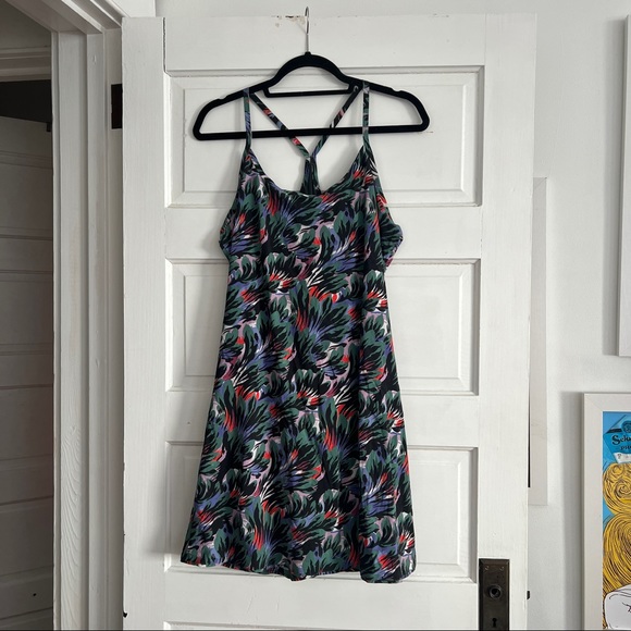 Outdoor Voices Exercise Dress Watercolor Print XL - Picture 2 of 4